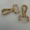 2x Karabinerhaken 25 mm gold rosAgold flach formschön 