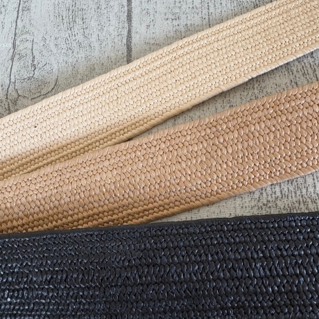 elastisches Band in Bastoptik 38 - 40 mm schwarz Gürtel Tasche