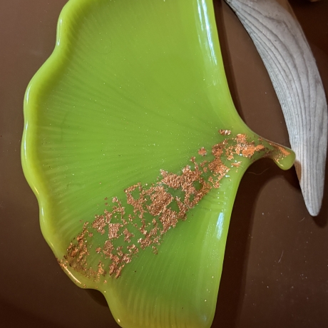 Handmade Epoxidharz Set in leuchtendem Apfelgrün 