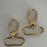 2x Karabinerhaken 40 mm / 38 mm gold rosAgold formschön