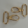 2x Karabinerhaken 40 mm / 38 mm gold rosAgold formschön