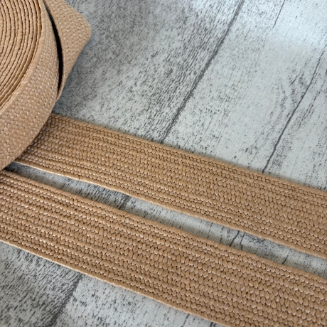 elastisches Band in Bastoptik 38 – 40 mm beige Taschenband Gürtel
