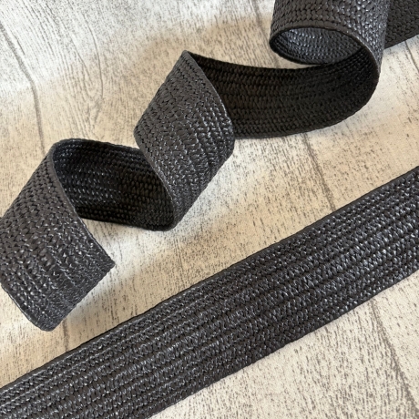 elastisches Band in Bastoptik 38 - 40 mm schwarz Gürtel Tasche