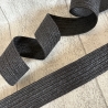 elastisches Band in Bastoptik 38 - 40 mm schwarz Gürtel Tasche