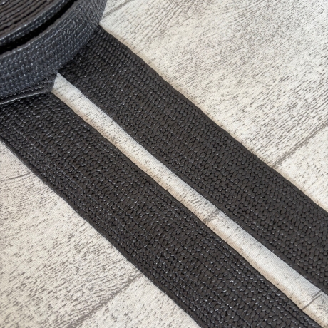 elastisches Band in Bastoptik 38 - 40 mm schwarz Gürtel Tasche