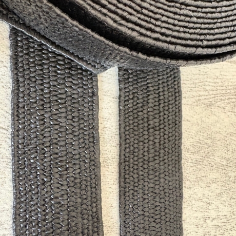elastisches Band in Bastoptik 38 - 40 mm schwarz Gürtel Tasche