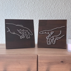 Michelangelos Hände, 2 x 20 x 20 cm
