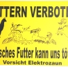 Schild Tiere füttern verboten 2 groß - Gravurschild