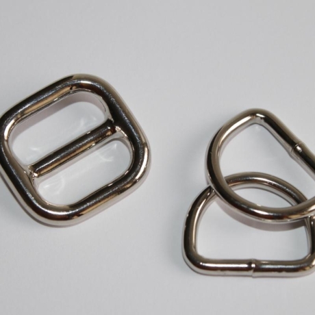 D-Ring 20 mm silber 2 Stück D-Ringe RESTmenge