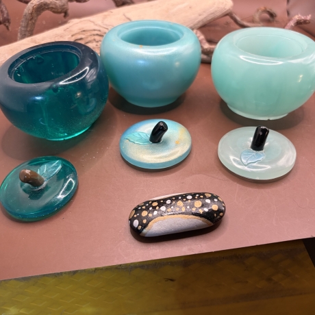 Handmade Deko-Apfeldosen aus Resin kleine Aufbewahrungsdose