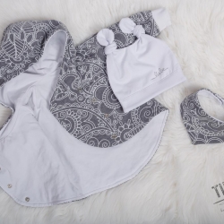 Set Jacke Mütze Tuch Gr. 68