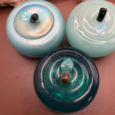 Handmade Deko-Apfeldosen aus Resin kleine Aufbewahrungsdose