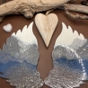 Engelsflügel aus Epoxidharz – Handmade Deko in Blau & Weiß