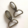 2x Karabinerhaken 25 mm altmessing 