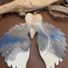 Engelsflügel aus Epoxidharz – Handmade Deko in Blau & Weiß