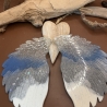 Engelsflügel aus Epoxidharz – Handmade Deko in Blau & Weiß