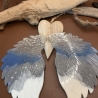 Engelsflügel aus Epoxidharz – Handmade Deko in Blau & Weiß