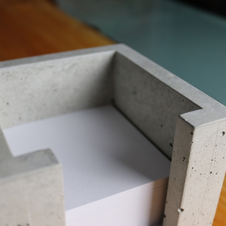 Zettelbox aus Beton  passend für Notizzettel 9x9 cm  Top Design 