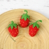 3er Set gehäkelte Erdbeeren zum Aufhängen ~ Stoffdeko | Sommer