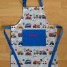Kinderschürze  - Autos - auf Wunsch personalisiert