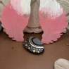 Handmade Engelsflügel aus Epoxidharz – Rosa & Weiß mit Glitzer 