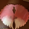 Handmade Engelsflügel aus Epoxidharz – Rosa & Weiß mit Glitzer 