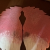 Handmade Engelsflügel aus Epoxidharz – Rosa & Weiß mit Glitzer 
