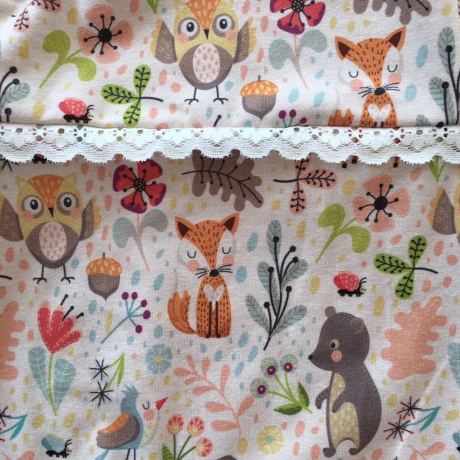 Strampler bunter Wald genäht in den Größen 56 - 74