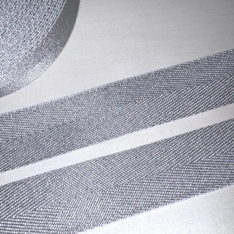 metallisiertes Gurtband in Glitzer-Optik silber 30 mm