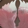 Handmade Engelsflügel aus Epoxidharz – Rosa & Weiß mit Glitzer 