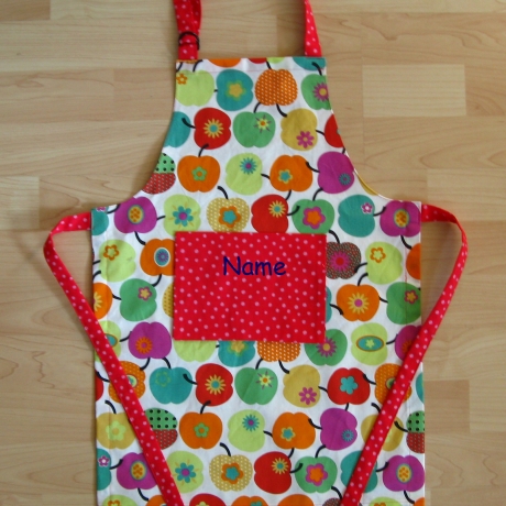 Kinderschürze - Äpfel - auf Wunsch personalisiert
