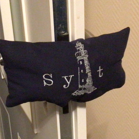 Türstopper Windstopper Türschutz - Sylt auf blau