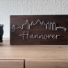 Hannover Skyline Fadenbild, 40 x 20 cm
