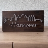Hannover Skyline Fadenbild, 40 x 20 cm