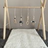 Spielbogen Anhänger Baby Set 4 Stück Mobile Wal Schildkröte Holz