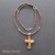 Herren Kette braun Holzperlen Holzkette Anhänger Kreuz