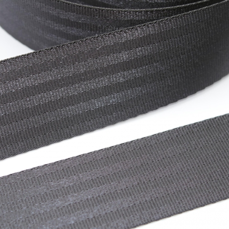 Sicherheitsgurtband 40 mm schwarz 9 Streifen Gurtband RE