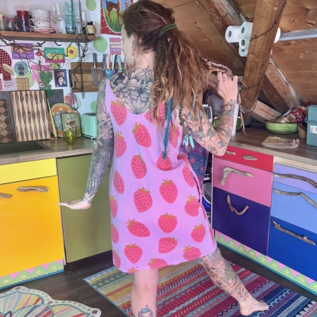 Sommerkleid mit Bindebändern und Taschen Größe 38-40