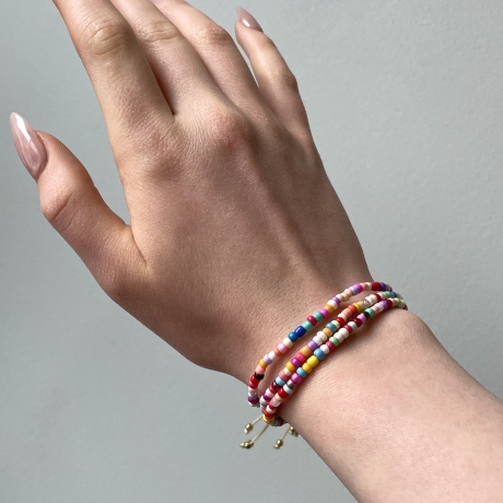 Freundschaftsarmband Perlenarmband Makramee Armband bunt Festival