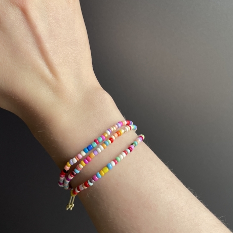 Freundschaftsarmband Perlenarmband Makramee Armband bunt Festival