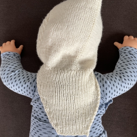 Handgestrickte Schalmütze / Schlupfmütze bis ca. 3 Jahre