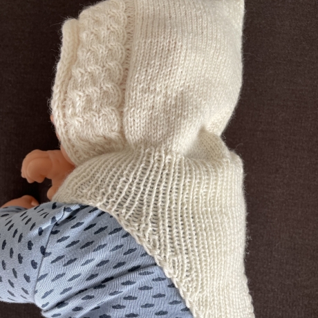Handgestrickte Schalmütze / Schlupfmütze bis ca. 3 Jahre