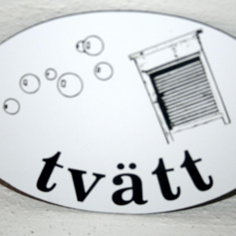 Nostalgieschild Schwedenhaus Waschküche - Gravurschild