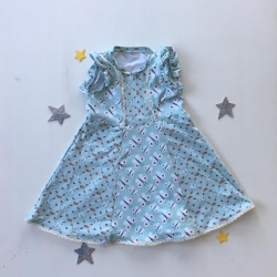 Kleid mit Spitze Schmetterlingsliebe, Größen 86 - 128