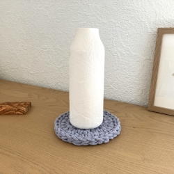 Häkel-Untersetzer • iris blau • klein rund Deko Boho
