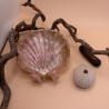 Handgemachte Seifenschale Muschel aus Epoxidharz  Rosa Gold Klar 