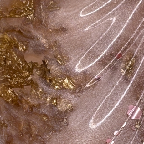 Handgemachte Seifenschale Muschel aus Epoxidharz  Rosa Gold Klar 