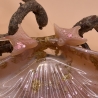 Handgemachte Seifenschale Muschel aus Epoxidharz  Rosa Gold Klar 