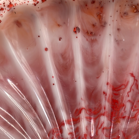 Handgemachte Seifenschale aus Epoxidharz – Muschel mit Glitzer