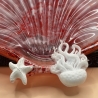 Handgemachte Seifenschale aus Epoxidharz – Muschel mit Glitzer